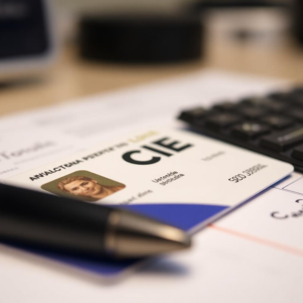 Carta d'Identità Elettronica italiana CIE su una scrivania